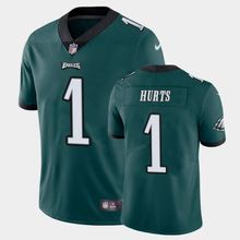 Mens Philadelphia Eagles 1 Jalen Hurts Green Vapor Limited NFL Jersey